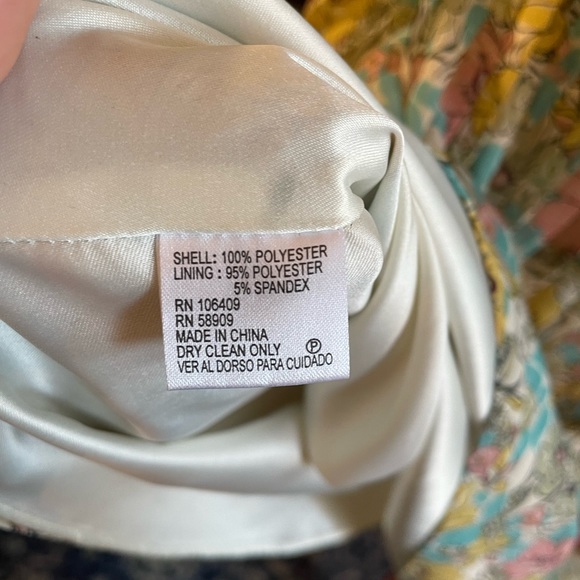 Antonio Melani Pastel Floral Spring Cocktail Pleated Dress 14 - Picture 7 of 7